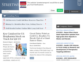 'streetwisereports.com' screenshot