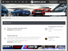 'bmwklub.sk' screenshot