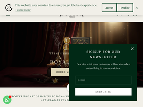 Potion Paris homepage screenshot