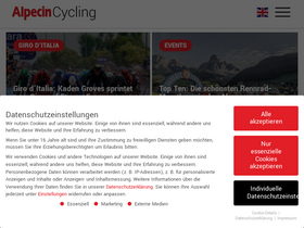 'alpecincycling.com' screenshot