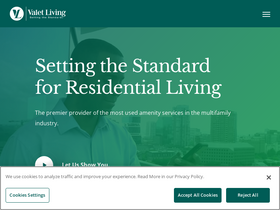 'valetliving.com' screenshot