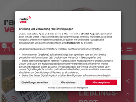 'radiovest.de' screenshot