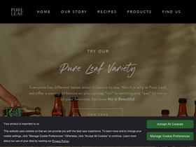 'pureleaf.com' screenshot