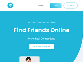 'rentacyberfriend.com' screenshot