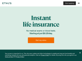 'ethoslife.com' screenshot