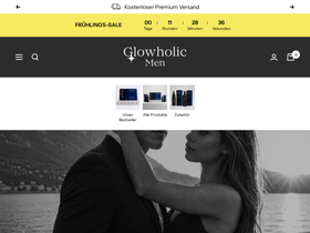 glowholicmen.ch homepage screenshot