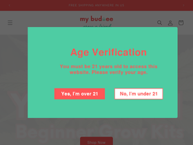 mybudeeshop.com homepage screenshot