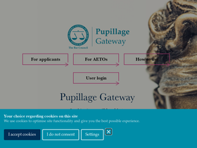 'pupillagegateway.com' screenshot