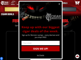 'cigarmonster.com' screenshot