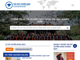 'tintuctuyensinh.vn' screenshot