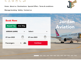 'jordanaviation.jo' screenshot
