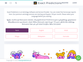 'exactpredictions.in' screenshot