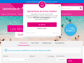 'lastminute.ch' screenshot