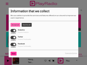 'playradio.one' screenshot