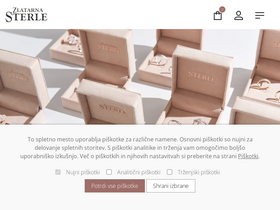 'zlatarna-sterle.si' screenshot