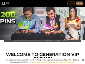 'generationvip.com' screenshot