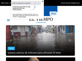'eltiempo.pe' screenshot