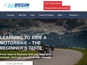 'begin-motorcycling.co.uk' screenshot