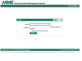 'armsweb.com' screenshot
