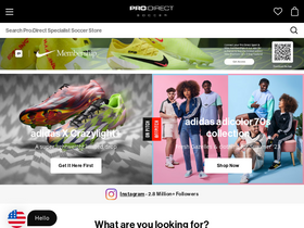 'prodirectsoccer.com' screenshot