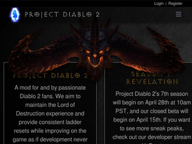 'projectdiablo2.com' screenshot