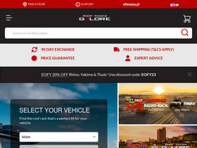 'roofracksgalore.com.au' screenshot