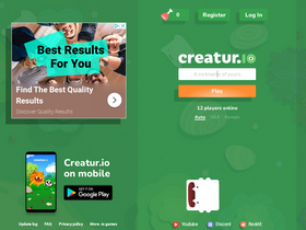 'creatur.io' screenshot