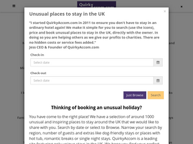 'quirkyaccom.com' screenshot
