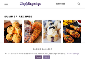 'simplyhappenings.com' screenshot