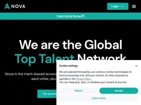 'novatalent.com' screenshot