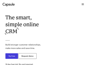 'capsulecrm.com' screenshot