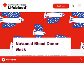 'lifeblood.com.au' screenshot