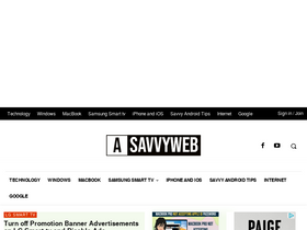 'asavvyweb.com' screenshot