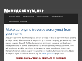 'nameacronym.net' screenshot