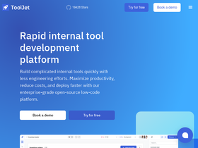 'tooljet.com' screenshot