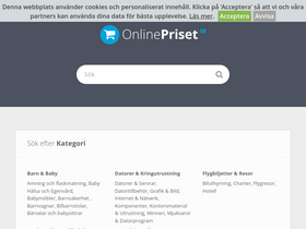 'onlinepriset.se' screenshot