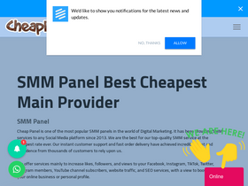 'cheappanel.com' screenshot