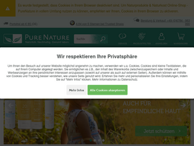 'purenature.de' screenshot