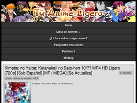 'tuanimeligero.net' screenshot