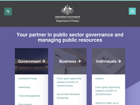 'finance.gov.au' screenshot