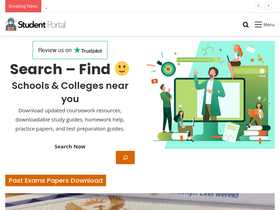 'studentportal.org.za' screenshot