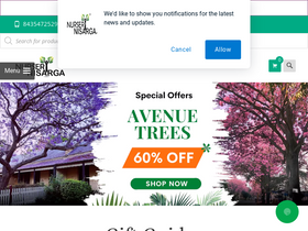 'nurserynisarga.in' screenshot