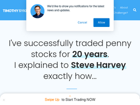 'timsykes-supernova.com' screenshot