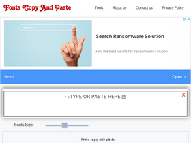 'fontscopyandpaste.com' screenshot