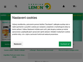 'lekarnalemon.cz' screenshot