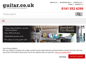 'guitar.co.uk' screenshot
