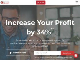 'estimaterocket.com' screenshot