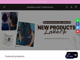 goddesshaircollections.com homepage screenshot