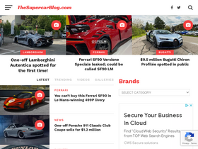 'thesupercarblog.com' screenshot