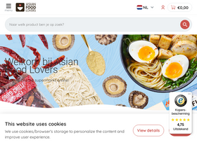 'asianfoodlovers.nl' screenshot